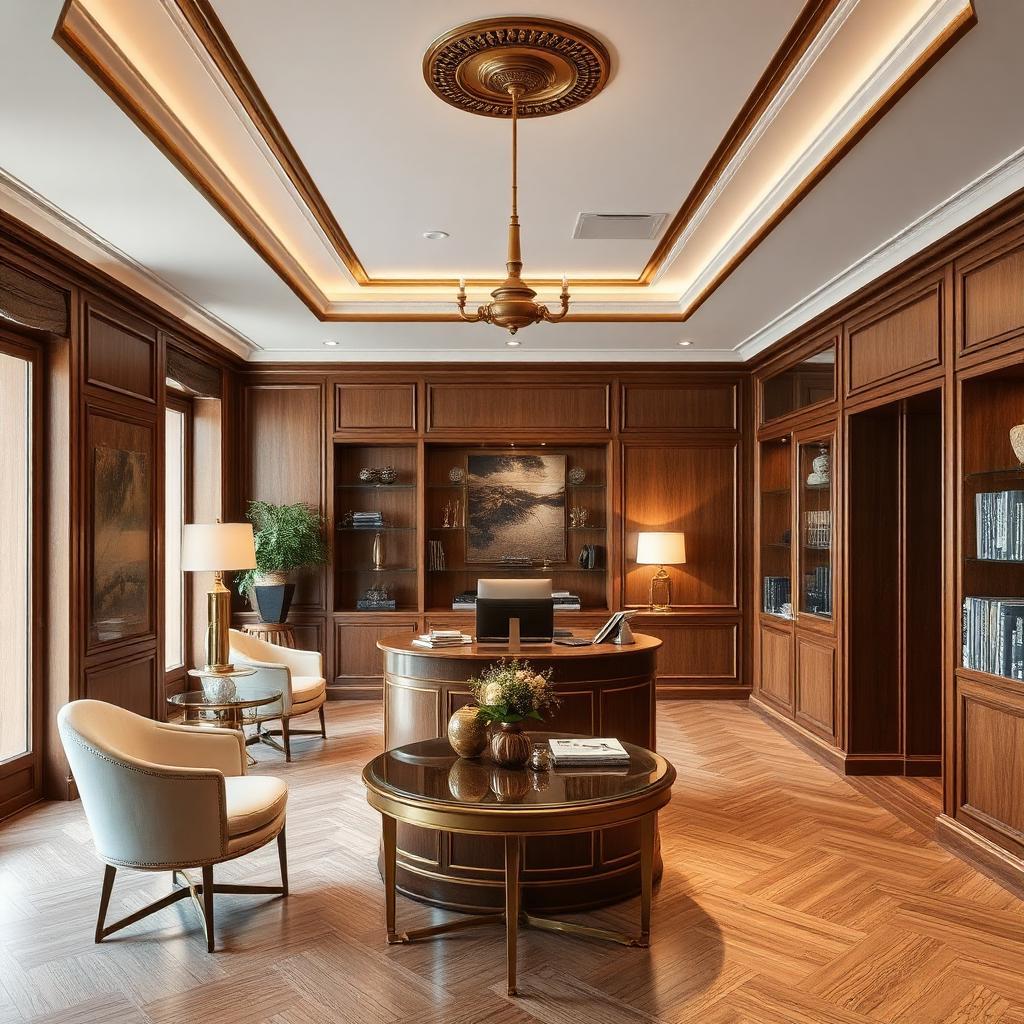 Interno elegante dell'ufficio dell'agenzia immobiliare